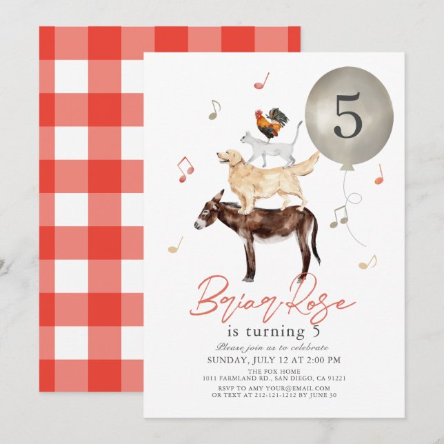 Convites Fairytale Kid's Birthday (Frente/Verso)