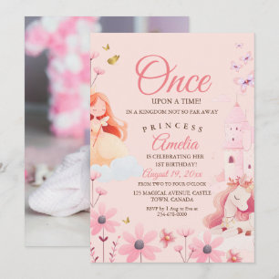 Convites Fairytale Pink Birthday