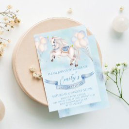 Convites Fairytale Pony Balloons - primeiro aniversario