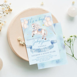 Convites Fairytale Pony Star Chá de fraldas dos Balões