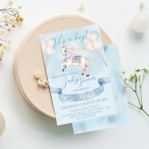 Convites Fairytale Pony Star Chá de fraldas dos Balões