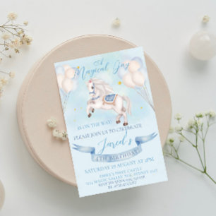 Convites Fairytale Pony Star primeiro aniversario