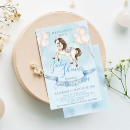 Convites Fairytale Pony Stars Chá de fraldas dos Balões