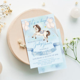 Convites Fairytale Pony Stars Chá de fraldas dos Balões