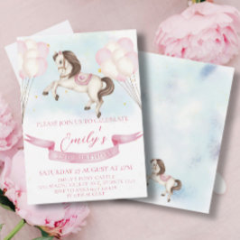 Convites Fairytale Pony Stars Pinky Balloons Festa de anive