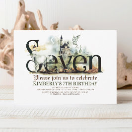 Convites Fairytale Unicorn Dragon Magic Castle 7 Birthday