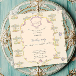 Convites Fairytale Vintage Amusement Park