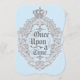 Convites Fairytale Vintage Storybook Blue Invation