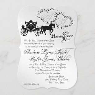 Convites Fairytale Wedding Carruagem Silver
