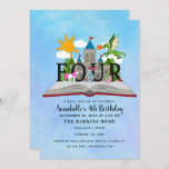 Convites Fairytalt Pop Up Book Kids Quarto Aniversário<br><div class="desc">Celebre o aniversário mágico do seu filho com este Design de Aniversário de criança do Livro Fairytale Pop. Este design apresenta um livro de pop com um conto de fadas com um castelo, cavaleiro, dragão e unicórnio contra um fundo azul de aquarela. Você pode personalizar isso ainda mais clicando no...</div>