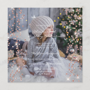 Convites Faísca formal dos confetes de Foto da faísca da