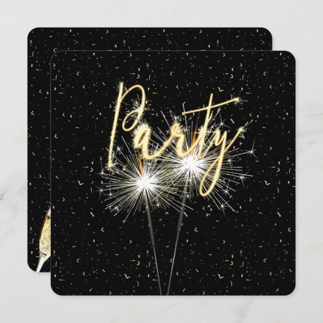 Convites Faíscas no Partido do Aniversário Negro (Frente/Verso)