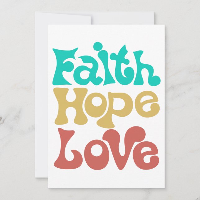 Convites Faith Hope Love (Frente)