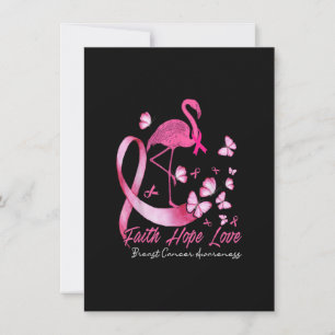Convites Faith Hope Love Flamingo Breast Cancer Awarse P