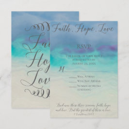 Convites Faith Hope Love RSVP Reply Card