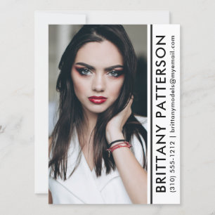 Convites Faixa branca da placa fotográfica modelo Ator Pro