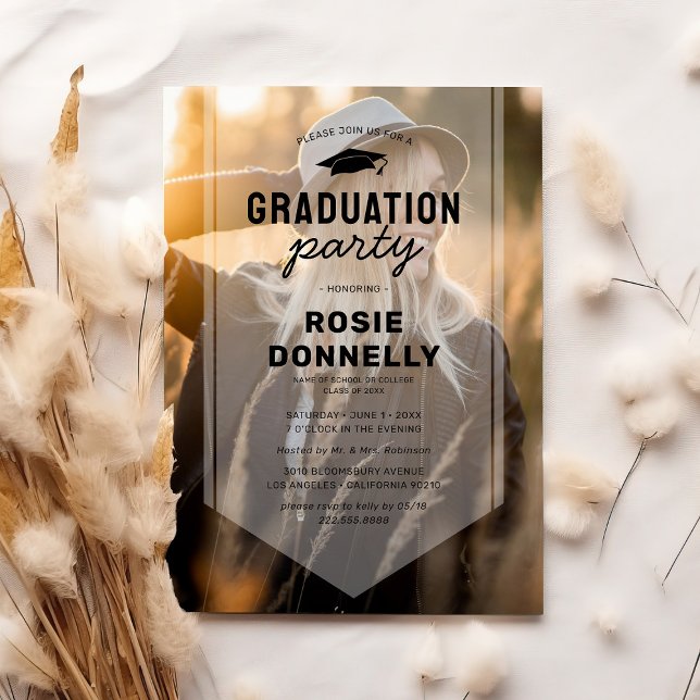 Convites Faixa de Graduado Foto Festa de Formatura (Criador carregado)