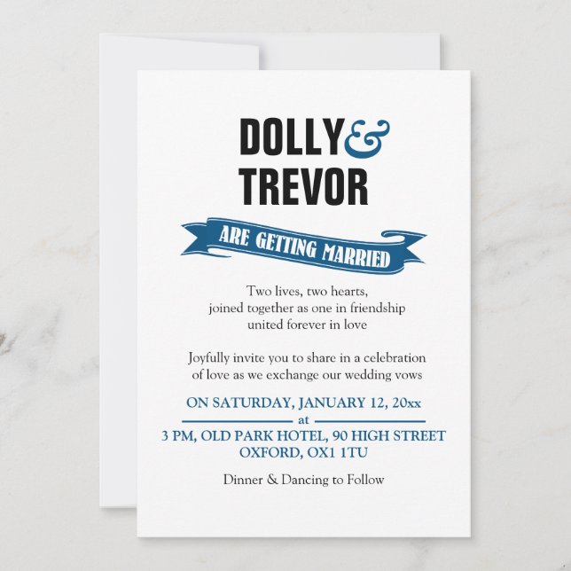 Convites Faixa de ribbon da PixDezines/azul (Frente)