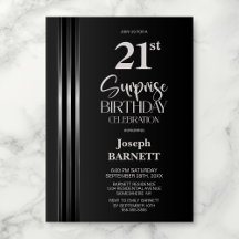 Faixa Listrada Prata Preto Cinza 21º Aniversário S