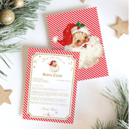 Convites Faixa Vermelha Carta do Papai Noel