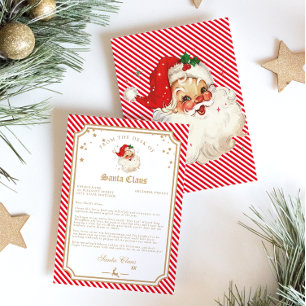Convites Faixa Vermelha Carta do Papai Noel