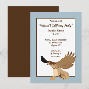 Convites Falcão de Ala Vermelha na Festa de aniversário d