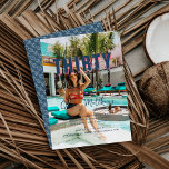 Convites Fale 30 comigo | Foto de aniversário de 30 anos<br><div class="desc">Convites de festas de aniversários modernos com tipografia em negrito, rosa e azul, sobrepõem-se à sua foto favorita. Pode ser personalizado para qualquer idade e cores. Delicioso, brincalhão e doce! Incêndio em uma paleta de cores de verão deliciosa que combina tonalidades inspiradas em doces com um toque de elegância. Lembrete...</div>