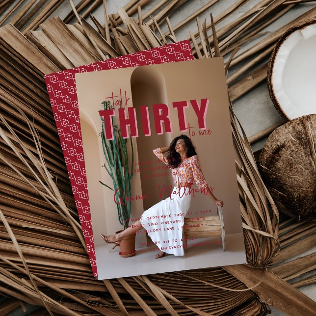 Convites Fale 30 comigo | Foto de aniversário de 30 anos (Criador carregado)