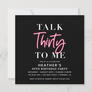 Convites Fale 30 Para Mim aniversário de 30 anos Party Squa