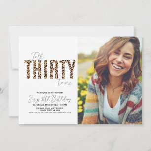 Convites Fale 30 para mim Foto de Leopard Mulheres Aniversá