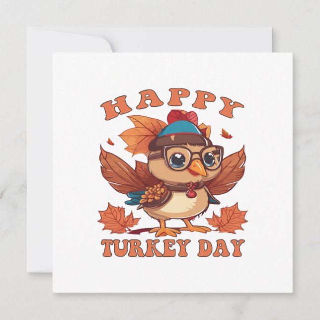 Convites Fale com a turquia para mim Ação de Graças (Frente)