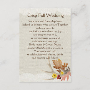 Convites Fall Antlers na Burlap