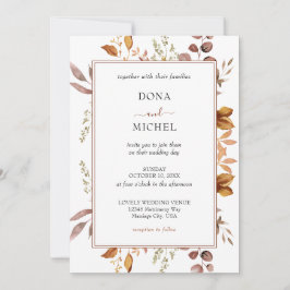 Convites Fall Autumn Deixa Casamento Russo de Boho