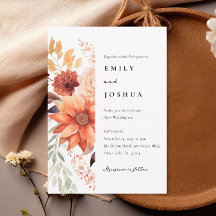 Fall Autumn Floral Boho Weding