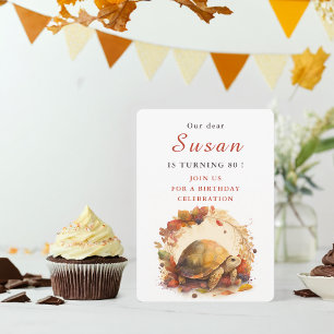 Convites Fall / Autumn Vibes Tortoise - Aniversário