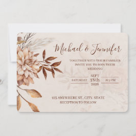 Convites Fall Beauty Wedding Invitations 