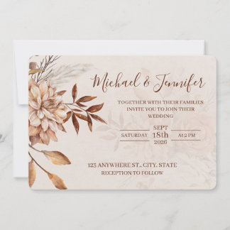 Convites Fall Beauty Wedding Invitations 