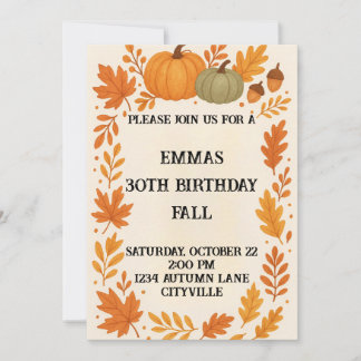 Convites Fall Birthday