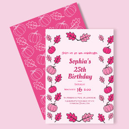 Convites Fall Birthday Party Invitation