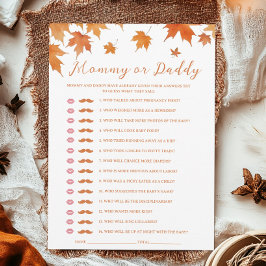 Convites Fall Chá de fraldas Adivinha Quem Joga