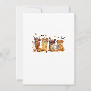 Convites Fall Coffee Pumpkin Spice Latte Café de Ação de Gr