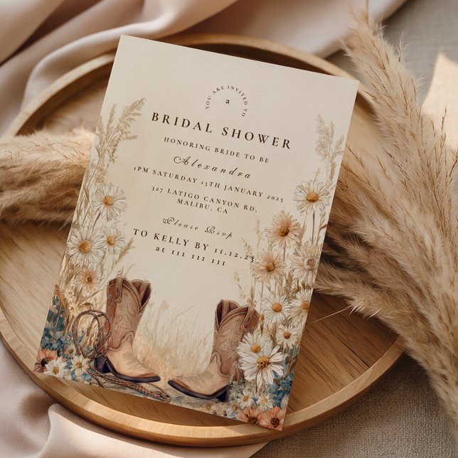 Convites Fall Country Floral Bridal Shower (Criador carregado)