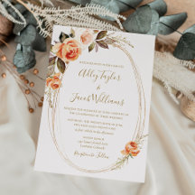 Fall Floral Burnt Orange Boho Casamento