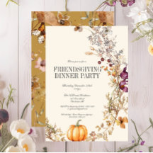 Fall Floral Pumpkin Amizade Festa de Janto