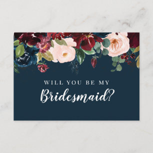 Convites Fall Floral Você Será Minha Proposta De Bridesmaid