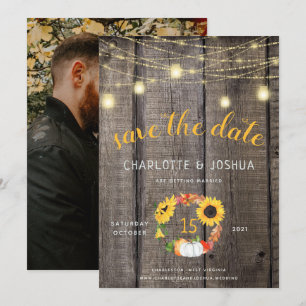 Convites Fall Floral Wreath Barnwood Salve a Data