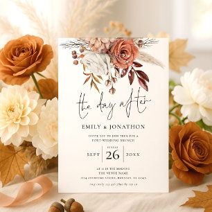 Convites Fall Florals No Dia Seguinte Ao Brunch De Casament