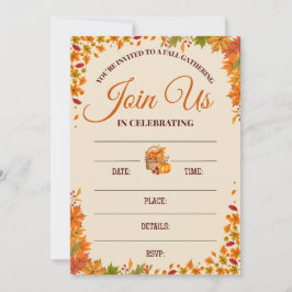 Convites Fall Gathering Celebration Design