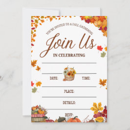 Convites Fall Gathering Celebration Design