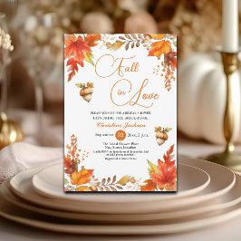 Convites Fall in Love Boho Burnt Floral Bridal Shower